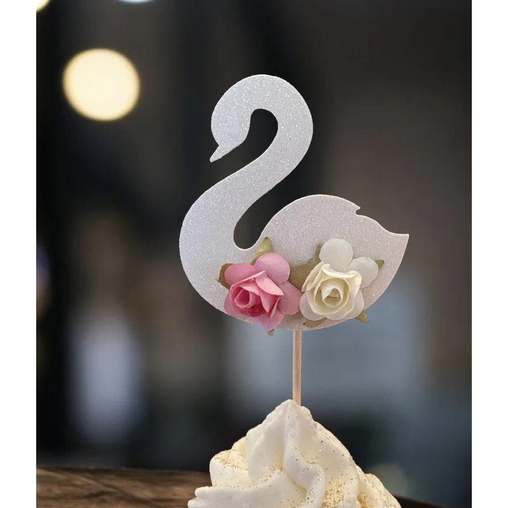 Swan Cupcake Toppers, Swan Toppers,Swan Theme, Swan Party